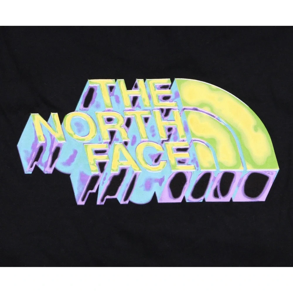 The North Face Distorted Half Dome Long Sleeve Shirt Black Purple NF0A5IVGJK3 S